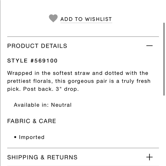 Ann Taylor straw wrapped floral ball earrings - Picture 3 of 5